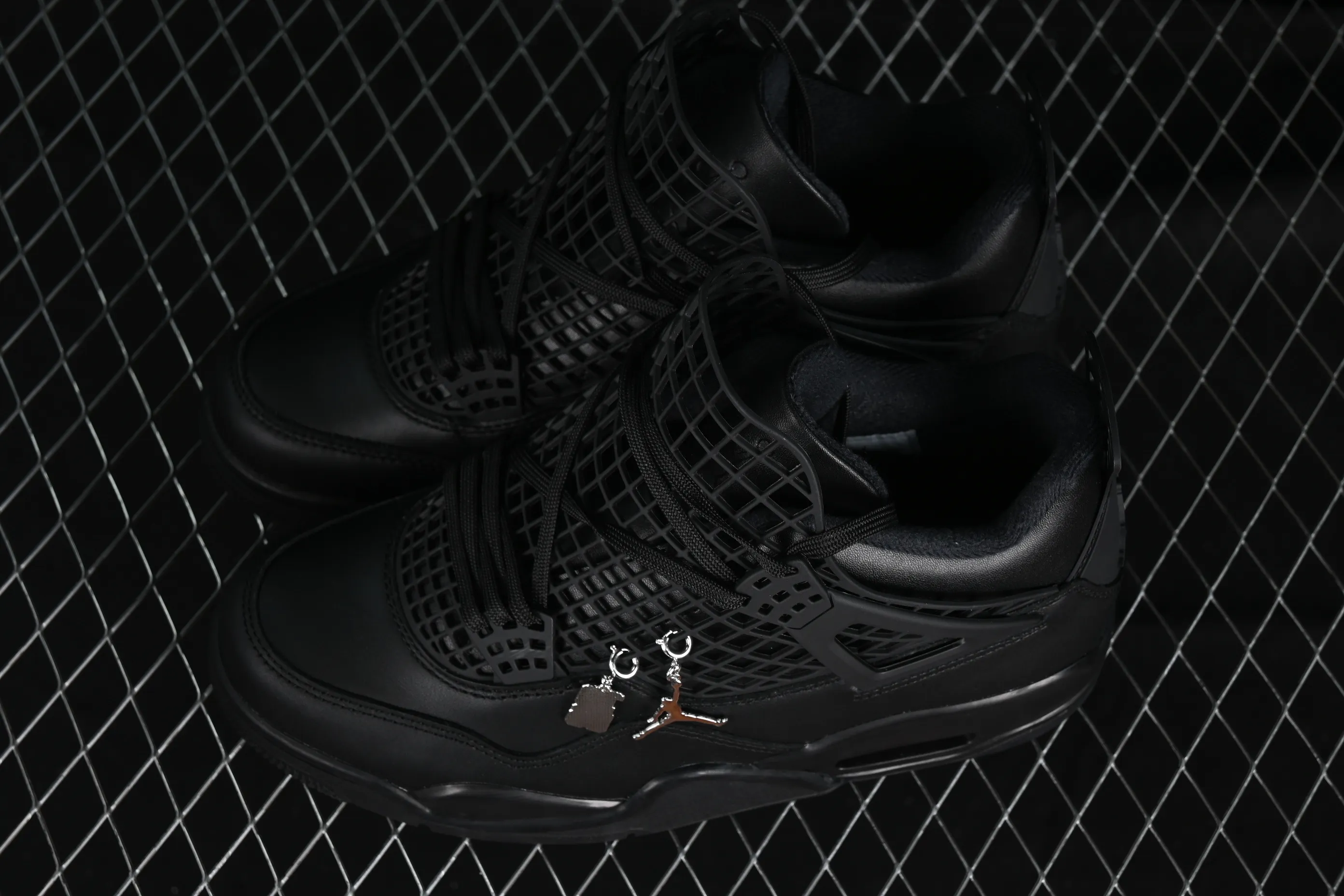 All Categories Air Jordan Jordan Series Basketball Shoes Air Jordan 4 Air Jordan 4 "Net" AJ4 Joe 4 Grid Black Retro Basketball Shoes FV7251-001